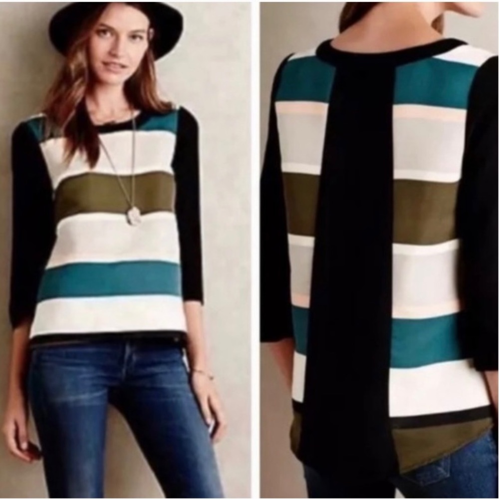 Anthropologie Troubadour Rugby Stripe Top